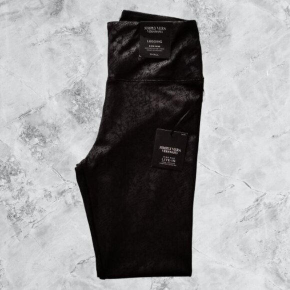 VERA WANG Simply Vera High Rise Live-In Faux Leather Shaping Leggings - Picture 5 of 10